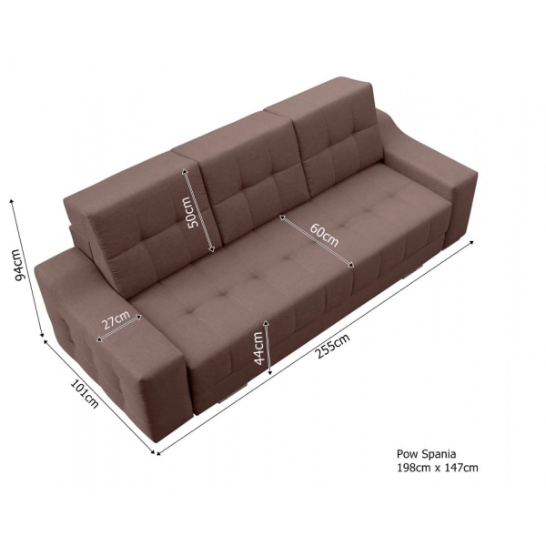 Sofa Carini - wymiary